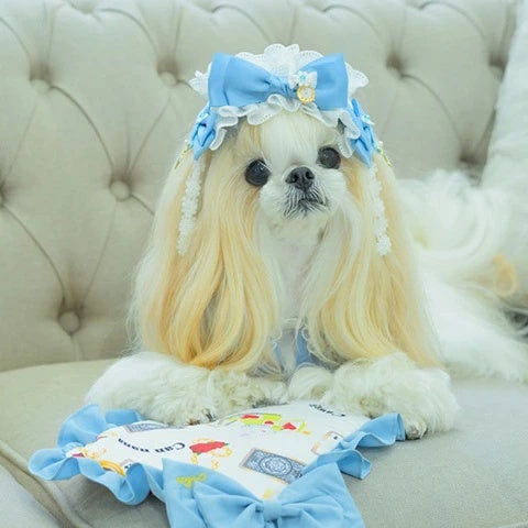きゃんナナ CanNana アリスメイド風ヘッドドレス HD-026【小型犬 アクセサリー ヘッドドレス ヘアーアクセサリー】
