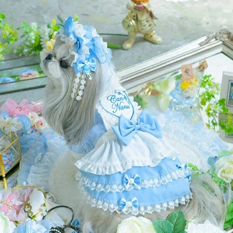 きゃんナナ CanNana アリスエプロンワンピース 1161【小型犬 犬服 ウエア ワンピース ドレス スカート】