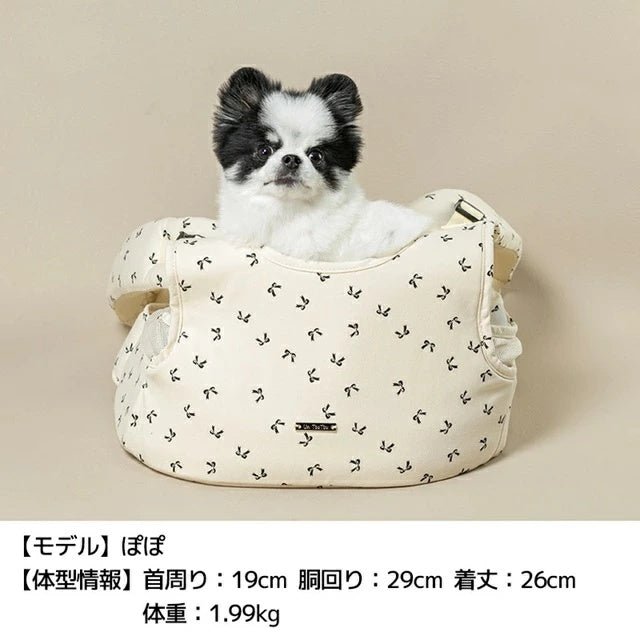 アントゥトゥ Un TouTou リボン柄スリングバッグF【小型犬 犬用キャリー バッグ スリング セレブ】