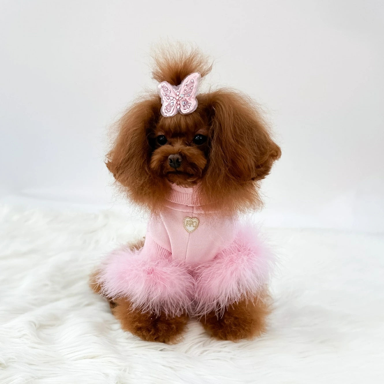 フォーペッツオンリー For Pets Only My Butterfly Hairclip Pink【犬用 ヘアアクセサリー ヘアクリップ セレブ】