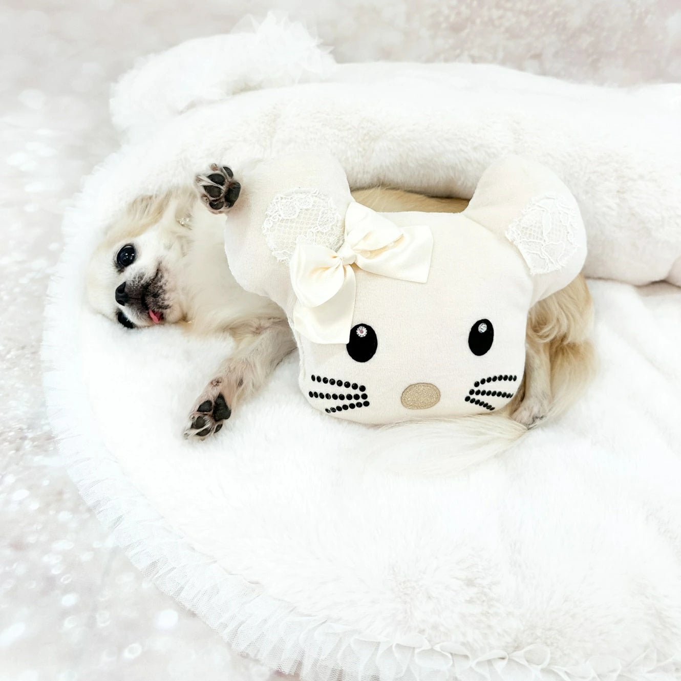 フォーペッツオンリー For Pets Only TopoMio Posh Bao Mat White【犬用 ベッド マット セレブ】