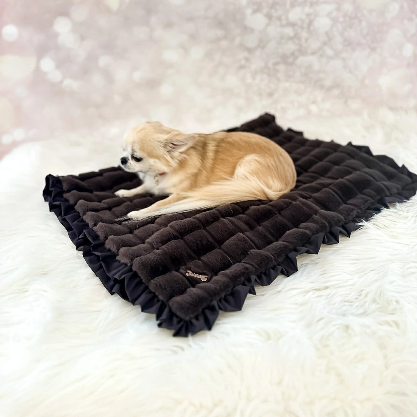 フォーペッツオンリー For Pets Only Posh Fur Cover Dark Choco【小型犬 犬用 ブランケット カバー セレブ】
