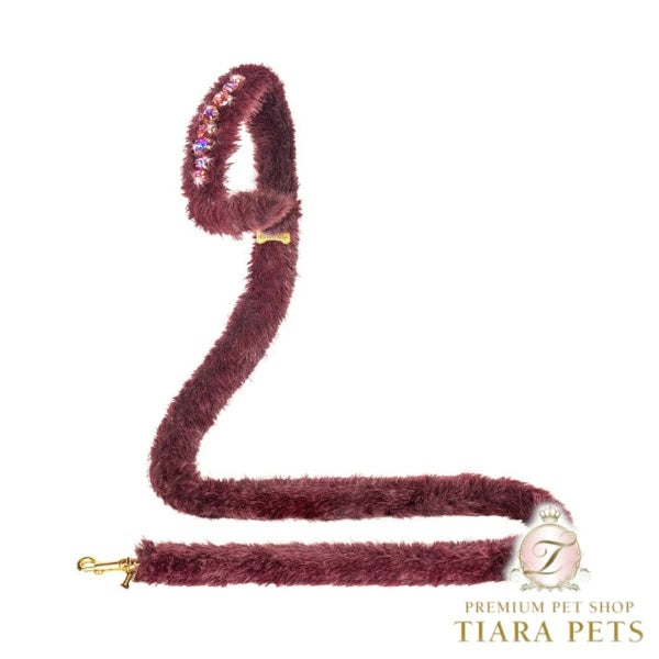 フォーペッツオンリー For Pets Only Posh Diamond Lead Burgundy/Gold【小型犬用 犬用 リード セレブ】