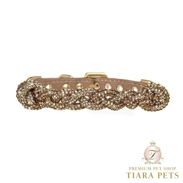 フォーペッツオンリー For Pets Only Crystal Babe Collar Topaz/Gold【小型犬用 犬用 カラー 首輪 セレブ】