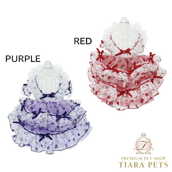 〚リュクスバーディ〛 犬用ドレス Sサイズ 黒・紫 リュクスバーディ〛 犬用ドレス Sサイズ 黒・紫 Luxe Birdie