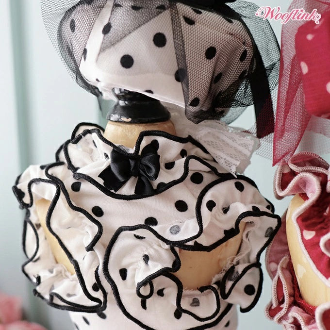 ウーフリンク WOOFLINK POLKA POLKA MINI DRESS【小型犬 犬服 ワンピース ドレス スカート セレブ】