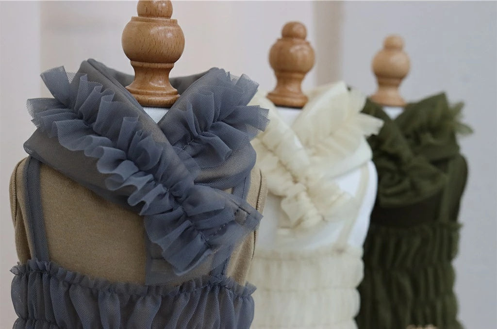 ミムット mimtto Tulle scarf【小型犬 犬用 アクセサリー スカーフ マフラー ストール セレブ】