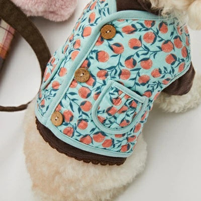 ルイスドッグ louisdog Danish Quilting Vest/Citrus Garden【小型犬 犬服 ウエア トップス アウター ベスト セレブ】