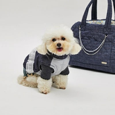 ルイスドッグ louisdog Denim ToGO Bomber Jacket【小型犬 犬服 ウエア トップス アウター ベスト セレブ】