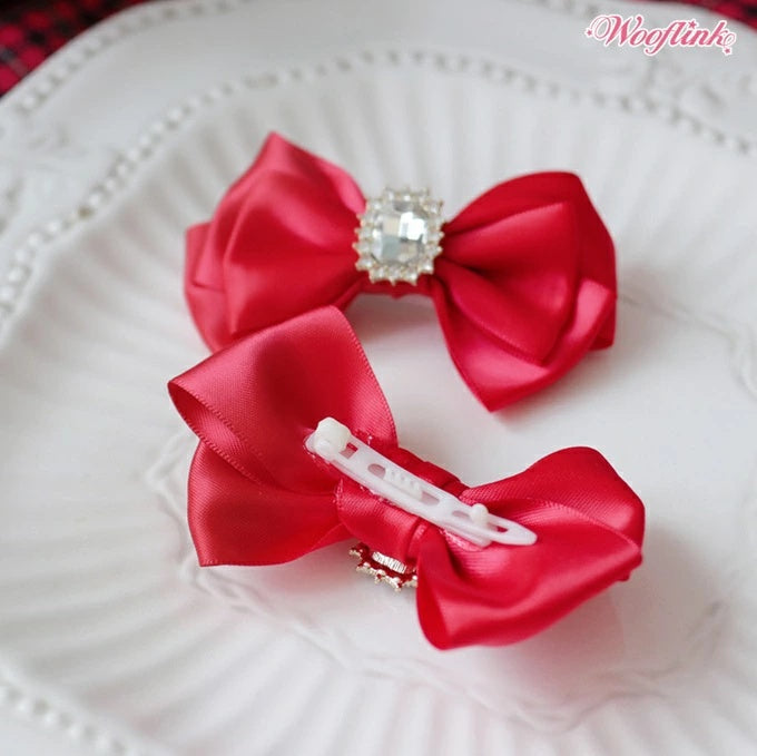 ウーフリンク WOOFLINK MERRY HAIRBOW【小型犬 犬用 ヘアアクセサリー バレッタ セレブ】