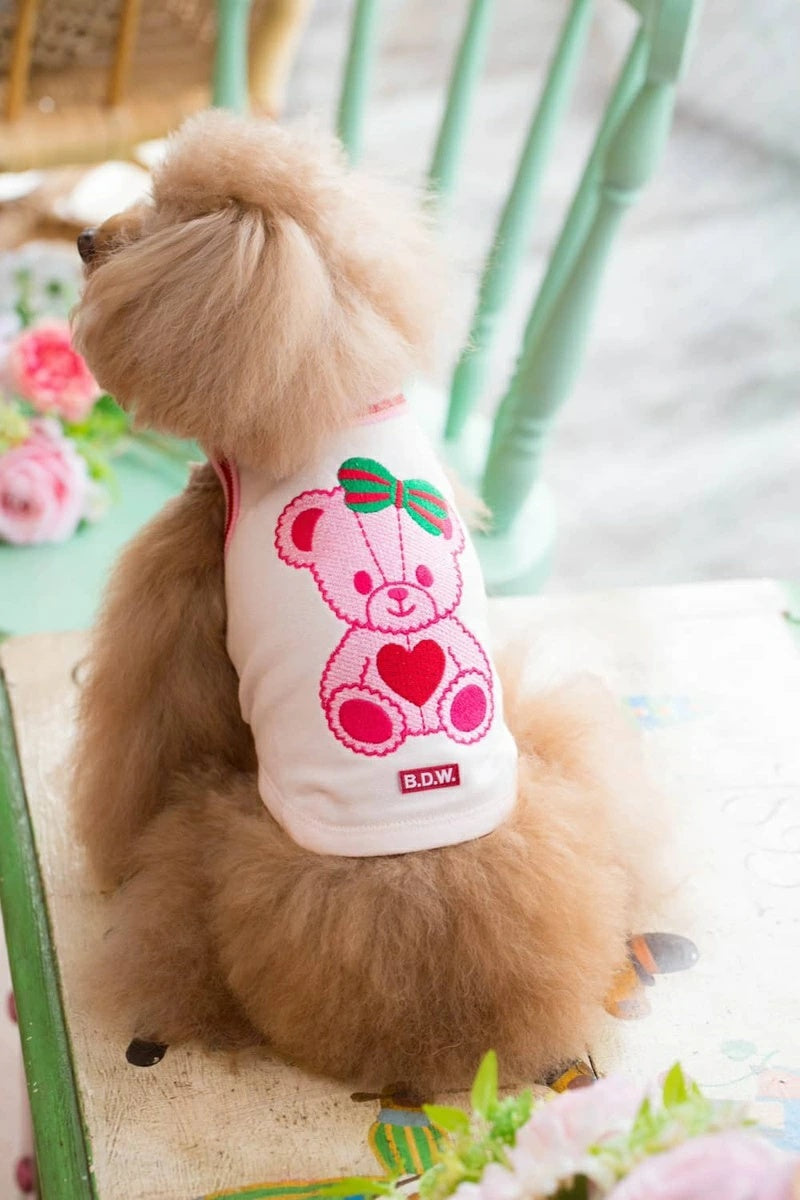 ブルブブ BUL BU-BU くまちゃんT/K【小型犬 犬服 トップス タンクトップ ノースリーブ セレブ】