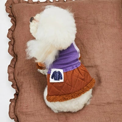 ルイスドッグ louisdog Berry & Caramel Quilted Dress【小型犬 犬用 ドレス スカート ワンピース セレブ】