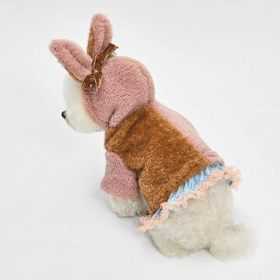 ルイスドッグ louisdog Bunny Hoody/Blush【小型犬 犬用 トップス アウター コート セレブ】