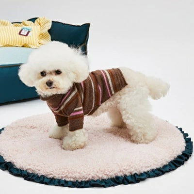 ルイスドッグ louisdog Woody Stripes Cash High Neck【小型犬 犬服 トップス ニット セーター ハイネック セレブ】