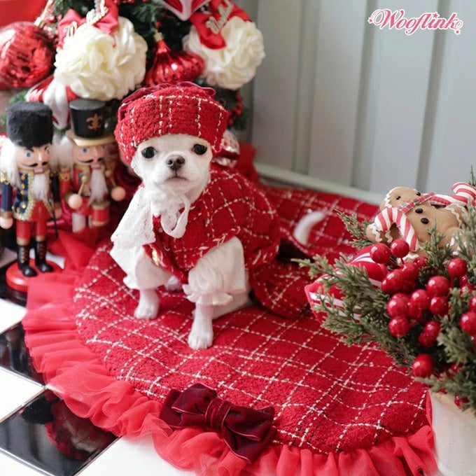ウーフリンク WOOFLINK WAITING FOR LOVE BERET【小型犬 犬用 帽子 ベレー帽 セレブ】