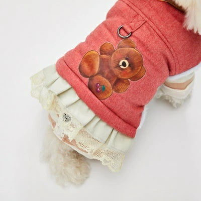 ルイスドッグ louisdog Cherry Teddy Walking Jacket【小型犬 犬服 アウター ジャケット コート セレブ】