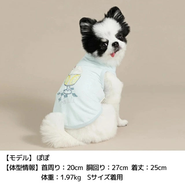 ティノティート TINOTITO レモンジュースメッシュタンク【小型犬 犬服 ドッグウェア トップス タンクトップ】