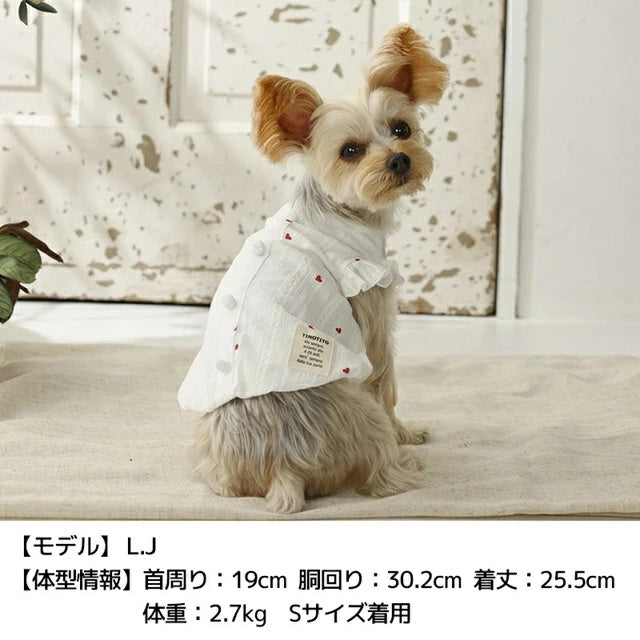 ティノティート TINOTITO フリル袖バルーンタンク【小型犬 犬服 ドッグウェア トップス タンクトップ】
