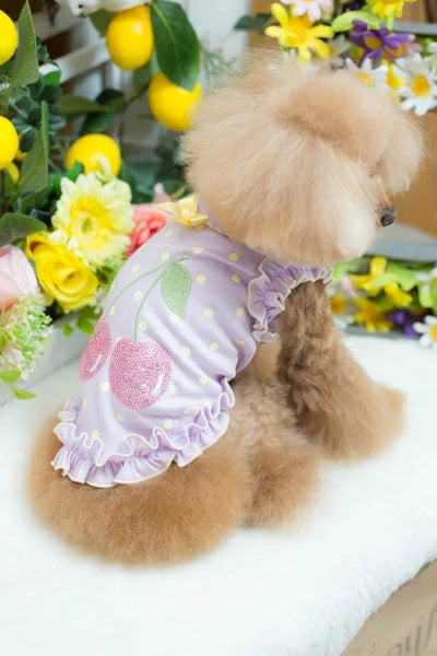ブルブブ BUL BU-BU COOL Dots Cherry Camisole【小型犬 犬服 ドッグウエア ウエア トップス キャミソール セレブ】