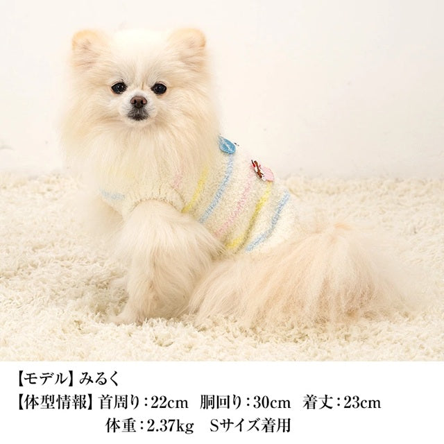 クレイジーブー CRAZYBOO ワッペンマシュマロニット ☆9月下旬順次発送予約☆【ドッグウエア 犬服 小型犬 トップス ニット セーター トイプードル チワワ ダックス セレブ】