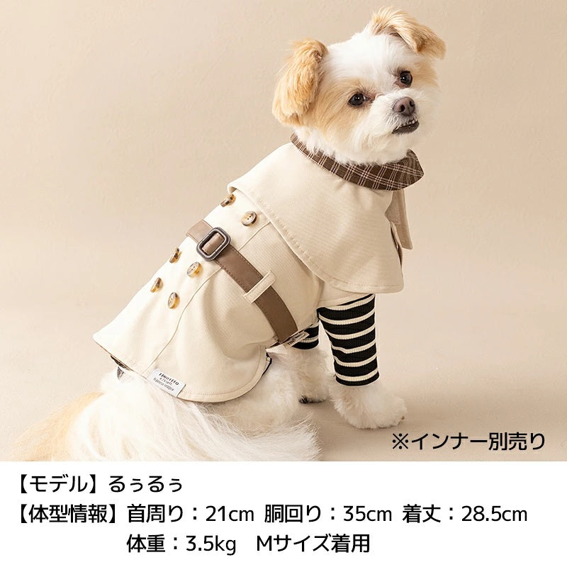 ティノティート TINOTITO ケープ風アウター ☆9月下旬順次発送☆【小型犬 犬服 ドッグウェア アウター コート ケープ 羽織り】ピー)
