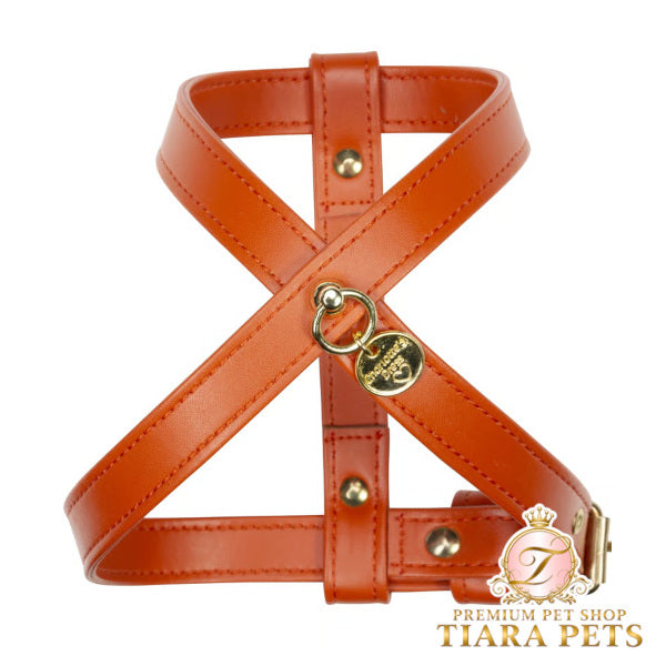 シャーロットドレス Charlotte's Dress Art. g1566NO harness Hermes(ゴールド仕様)【犬用 お散歩 一体型 ハーネス セレブ】