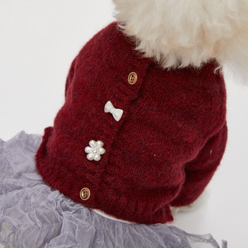 ルイスドッグ louisdog Alpaca Gem Cardigan【小型犬 犬服 ドッグウエア トップス フーディ パーカー セレブ】