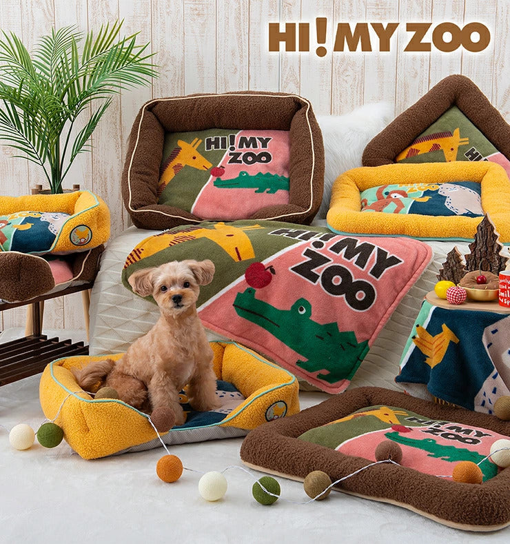 tassu タッス HI! MY ZOO あご乗せベッド M 60×50×8cm 犬 猫 ペットベッド 冬用 ふわふわ 滑り止め付き
