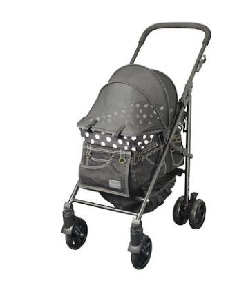 Mother Cart Lapre Black Denim [Small Dog Carry Bag Carry Cart Pet Cart