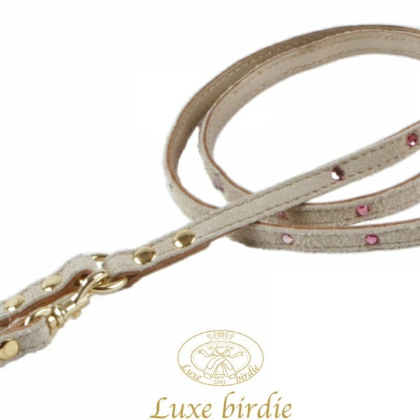 リュクスバーディ Luxe birdie グランマルチリード(BEIGE×PINK)【猫 小型犬 リード セレブ】