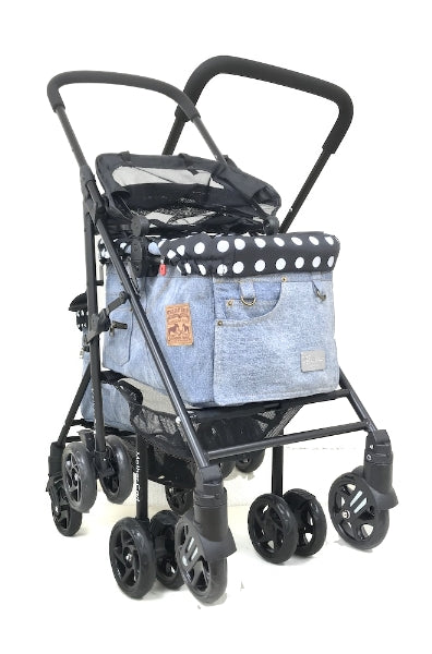 マザーカート Mother Cart ラプレ デニム【小型犬 キャリーバッグ キャリーカート ペットカート ペットバギー 犬用品】