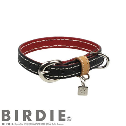 バーディ BIRDIE フラットレザーバイカラー(サイズ32)【中型犬 犬用 ペット 首輪 カラー カジュアル】 送料無料