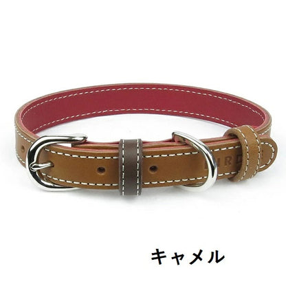 バーディ BIRDIE フラットレザーバイカラー(サイズ32)【中型犬 犬用 ペット 首輪 カラー カジュアル】 送料無料