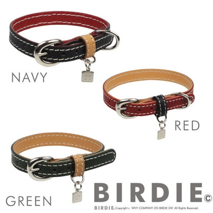 バーディ BIRDIE フラットレザーバイカラー【犬用 ペット 首輪 カラー カジュアル】