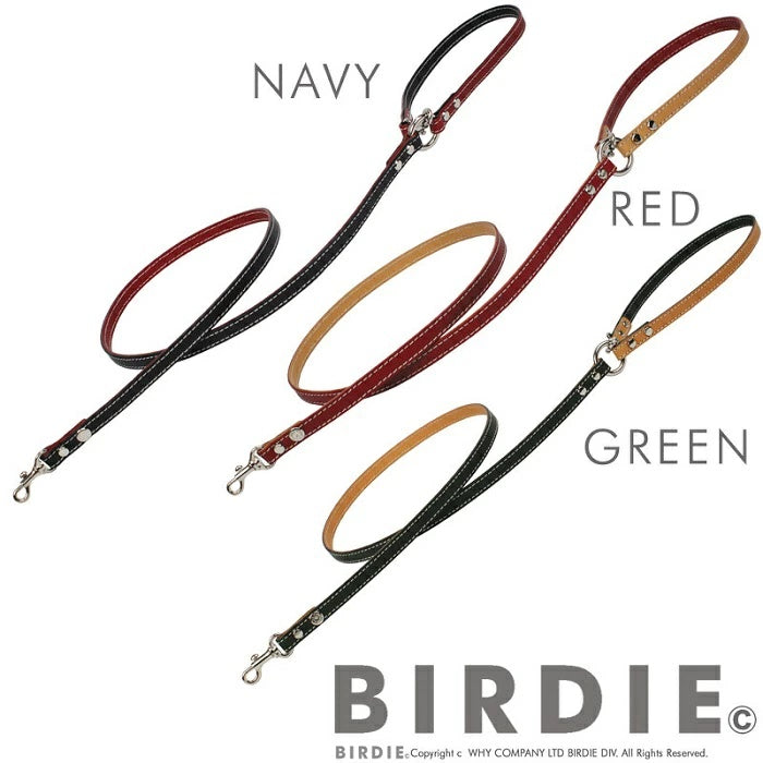 バーディ BIRDIE フラットレザーバイカラーリード(M)【小型犬 ペット リード カジュアル】 送料無料