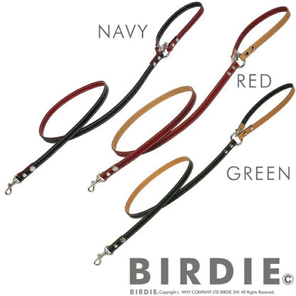 バーディ BIRDIE フラットレザーバイカラーリード(M)【小型犬 ペット リード カジュアル】 送料無料