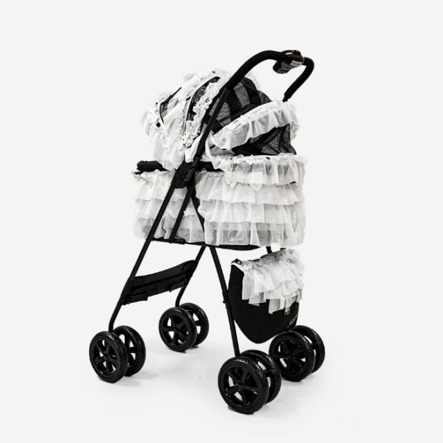 Accu Milia x Angel's Cart Collaboration Cart Miakis/Accumilia Tiered Frill  (Bag Only) [Small Dog Carry Bag Carry Cart Pet Cart Pet Buggy Dog Supplies]