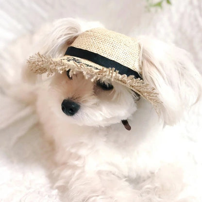 ★受注生産★ガーデン オブ エデン Garden of Eden 麦わらレターハット【小型犬 アクセサリー セレブ ハット 帽子】 送料無料