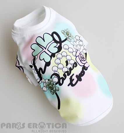 パリエロ PARIERO Lovely Pastel Pearl Tee【犬服 小型犬 セレブ ウエア トップス Tシャツ】