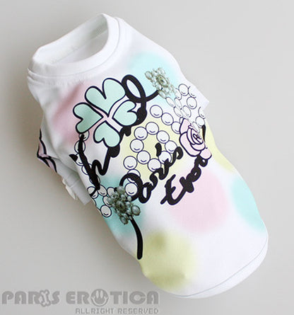 パリエロ PARIERO Lovely Pastel Pearl Tee【犬服 小型犬 セレブ ウエア トップス Tシャツ】