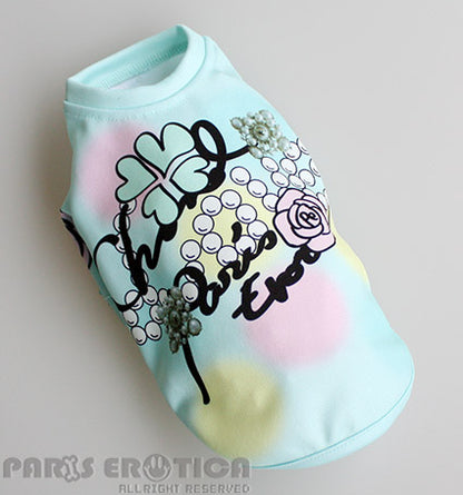 パリエロ PARIERO Lovely Pastel Pearl Tee【犬服 小型犬 セレブ ウエア トップス Tシャツ】