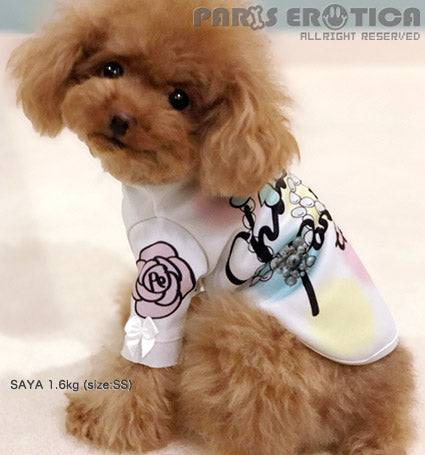 パリエロ PARIERO Lovely Pastel Pearl Tee【犬服 小型犬 セレブ ウエア トップス Tシャツ】
