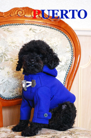 Puerto PUERTO Sapphire Melton Duffel Coat [Small Dog Dog Clothes Wear  Outerwear Coat Celebrity]