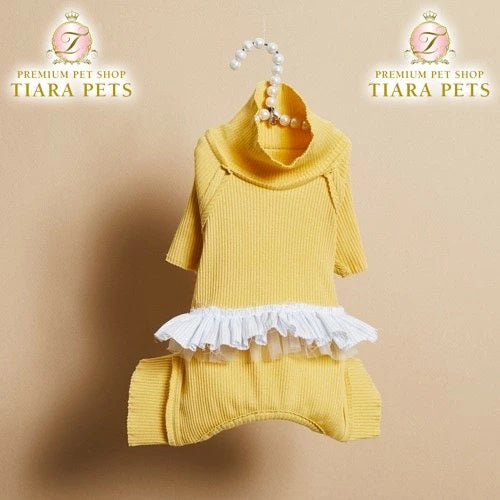 ルイスドッグ louisdog Amber Knit All-in-One【小型犬 犬服 ウエア ロンパース カバーオール つなぎ パンツ セレブ】