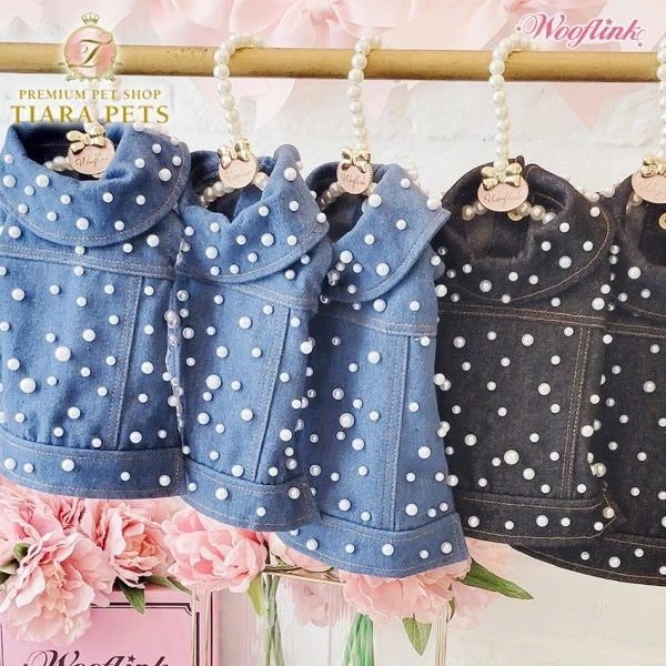 ウーフリンク WOOFLINK MY PEARL DENIM VEST【犬服 小型犬 ウエア
