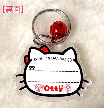 Otty Hello Kitty Otty×HELLO KITTY Name lost tag [Small dog accessories name plate lost tag]
