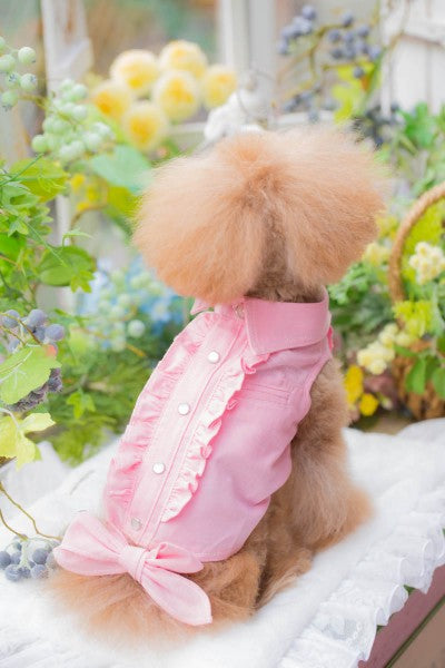 BUL BU-BU Dungaree Shirt [Small Dog Clothes Wear Tops Shirt Celebrity]