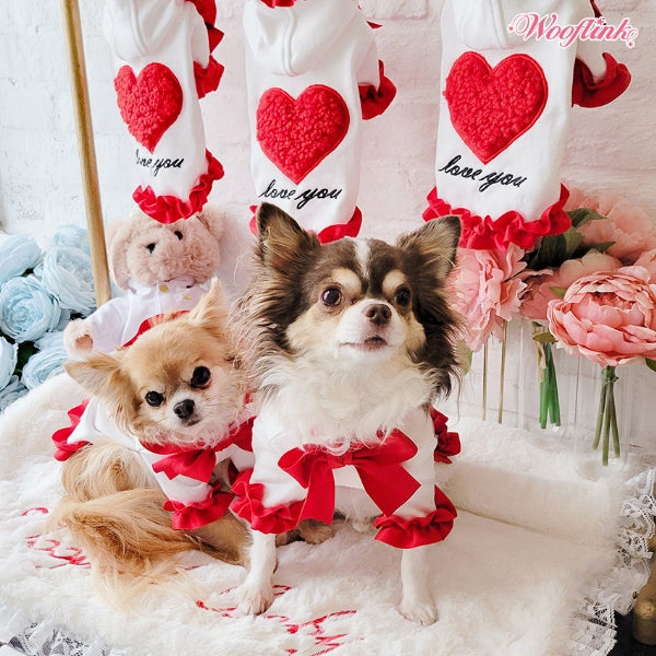 ウーフリンク WOOFLINK BE MY VALENTINE HOODIE【小型犬 犬服 ウエア トップス パーカ セレブ】