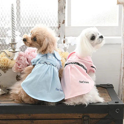 ワンオクターヴ ONE OCTAVE チェックラインポロシャツ【小型犬 犬服 ウエア トップス シャツ カットソー セレブ】