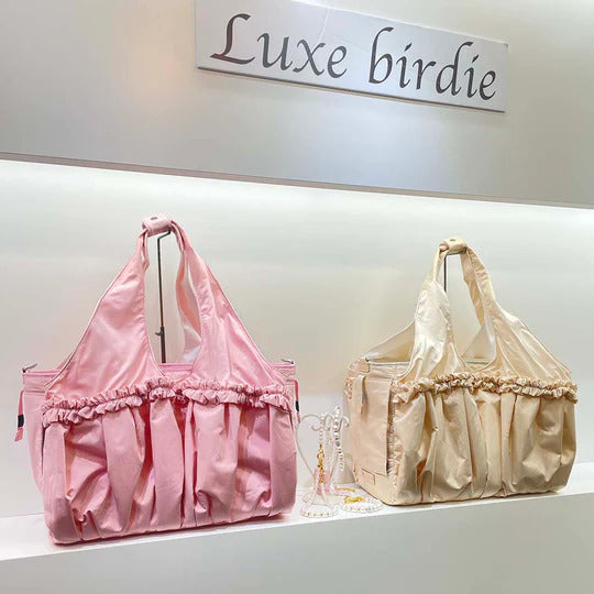 Luxe birdie cream facet carrier M [pet carrier bag celebrity for small –  TIARA PETS